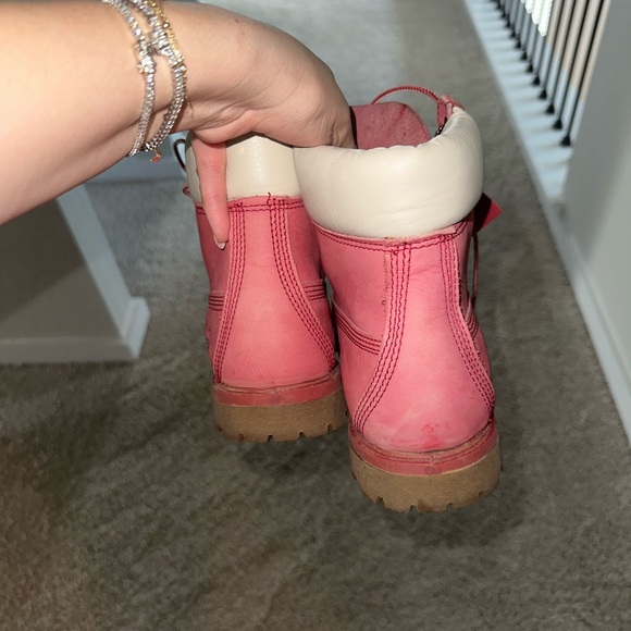 Timberland Red Women's Combat Boots - Picture 3 of 4